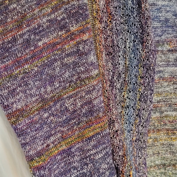 Jillian & Nicole Multi-Color Open Front Shawl Collar Cocoon Sweater L - Picture 3 of 6